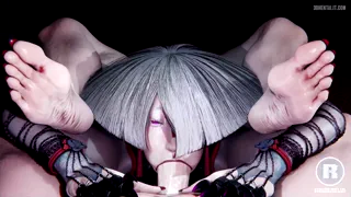 A.K.I Flexible Upside Down Deepthroat Blowjob [ReBit]