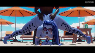 Widowmaker QOS Slut Split Fucked on the Beach [Yeero]
