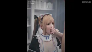 Maid Marie Rose fellatio and swallow - Naughty Handjob by the Pool Ends in Swallow [Lewdgazer]