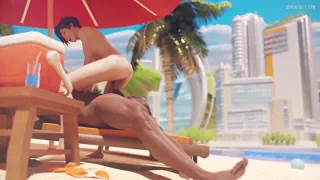 Tracer Noticed Big Black Cock on Beach [Kreamu]
