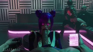 Cyberpunk Rita Prostitution Slut Balls Deep Blowjob [SintheticR18]