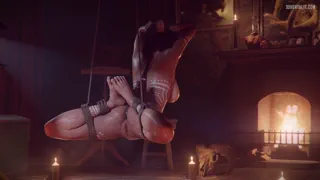 Lara Croft Hanging Bondage Tentacle Hell [WildeerStudio]