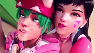 D.Va Helping Kiriko With Blowjob [Red404]