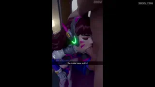 D.Va Big White Cock Blowjob [Threedust]