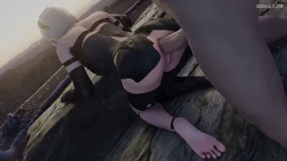 2B Pussy and Anal Pounding [Saveass]