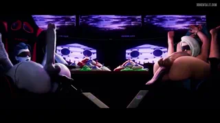 Futa Widowmaker and Ashe Double Gooning Session [Nyl]