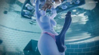 Stealth Underwater Blowjob in Public Pool [The Fastest GMan]