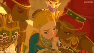 Gerudo and Zelda sharing Link Cock (Nodusfm) [u/Thunder_God_97]