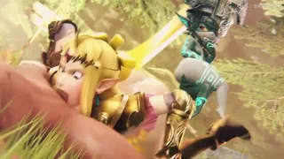 The Legend of Zelda: Twilight Princess Zelda and Midna having a little friendly bonding moment [u/Thunder_God_97]