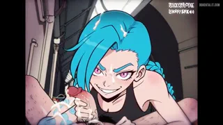 League of Legends Jinx sucking off the condom and all [u/Thunder_God_97]