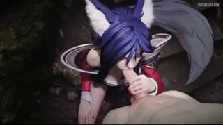 [Ahri] [Nuttycravat] Was blackmailed into giving a quick blowjob. Thank god he finished quick [u/PrincssAhri]