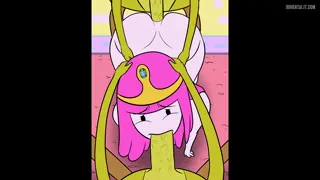 (Adventure Time) Gif The slut Bonnibel Bubblegum being fucked by two banana guards [Noelialeguii211] [u/Xadendarich]