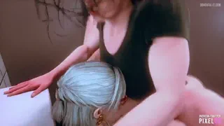 Fat GILF Loving Hardcore Fuck In Public Toilet [Pixel3D]