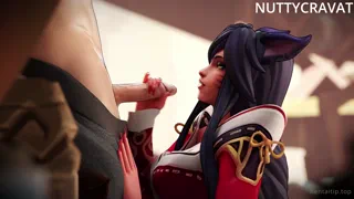 Ahri Blowjob (Nuttycravat) [u/Goohgaa]