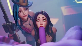 Jinx Forcing Caitlyn Head on Huge Cock [RougeNine]