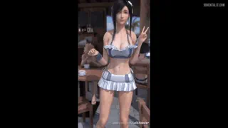 Tifa’s accidental strip [Final Fantasy Vii] (Lvl3toaster)