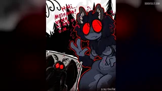 [F/fu4a] Turns out the scary local cryptid is just a timid moth girl