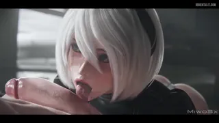 2B blowjob skills [Nier] (Miwo3x )