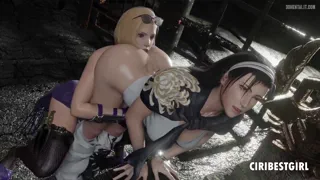 Japanese MILF Gets Her Ass Tongue Blasted by Hot Blonde [Tekken] (Ciribestgirl)