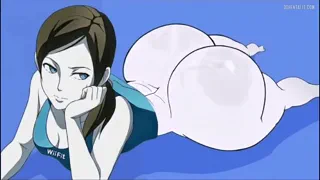 Bored ( Wii Fit Trainer ) is waiting for her gym clients to unload their pent up balls all over her Huge Sweaty Fat Ass cheeks