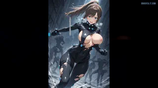 A woman in a Gantz suit is captured and raped