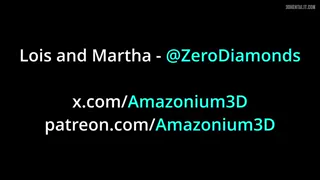 Mother daughter bonding time aided by two Amazonian Studs~ [Dc] (Amazonium3d)