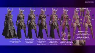 Games with visual progression for corruption