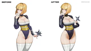 Fundoshinobi : The Naked Ninja - Working on some new illustrations and upgrading the visuals of existing ones