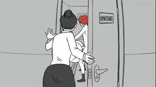 [M/] Try knocking next time asshole! Can't you see im having an important meeting with the boss! Sheesh... Youre gonna ruin my chances at getting a raise