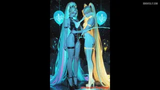 😘 Colorful Fantasy High Heels Kissing Lesbians 😘