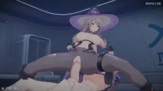 Always complaining to herta about her puppets being too "flat" "not attractive" "useless" FINE have a newly modeled doll with a cock bigger then your arm and having insane amounts of cum