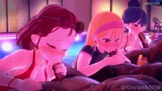 Akane, Ruby & Kana's Poolside Audition ❤️ (@kinrannsfw) [Oshi No Ko]