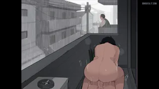 I hope the neighbor didn't notice us