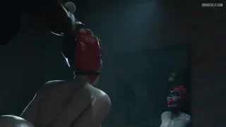 Harley Quinn gagged and ridden doggystyle in a Toilet (Serpentorder) [Dc Comics]