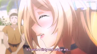 Paladin getting masturbated and stripped naked in public [Bikini Warriors]