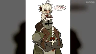 A noble knight and his bratty companion. I would loce to do a rp where I play as a kind hearted knight and you as a bashful and bratty femboy who wont leave my side, going on journey after journey together