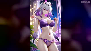 Her Boobs Are Barely Contained… Nighttime Tease