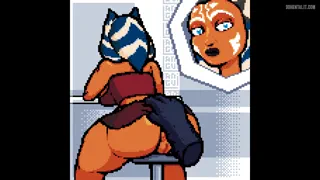 Jedi padawan Ashoka Tano celebrating a successful mission, presenting her tight Togruta holes for a bareback, bestial, butt fuck [Langui]