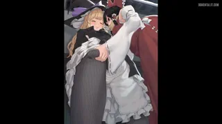 Rubbing her cock through her pants🤤❤️ 🔥 (Artist: Pink Pet Bottle)