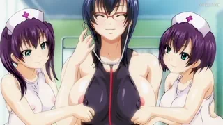 Going to the doctor to cure your gooning addiction but you end up being drained by 3 sluts :3