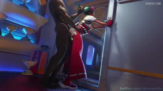 Innocent Overwatch girl gets caught out far behind enemy lines and dealt with by rough bad guys~