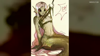 An innocent mermaid meets her first human