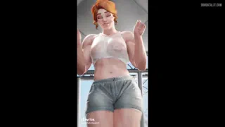 Brigitte in a wet T-shirt contest (Nyl) [Overwatch] [u/Apexlord05]